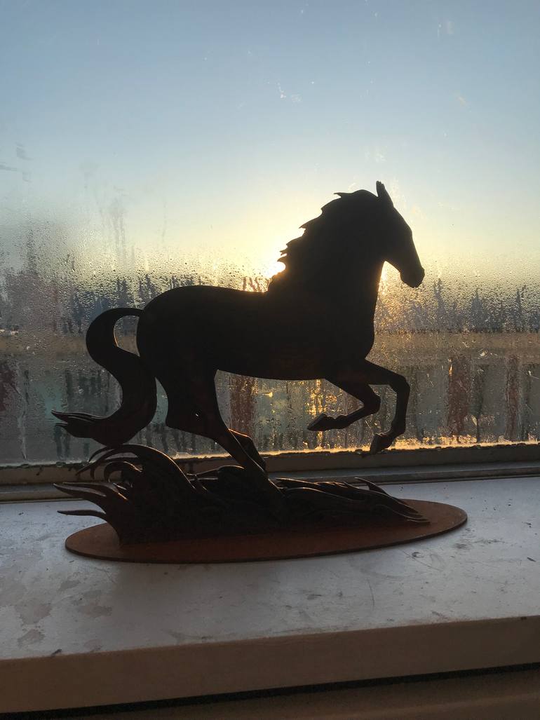 Original Contemporary Horse Sculpture by Alex Lidagovsky