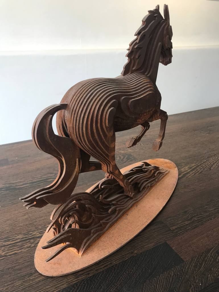 Original Contemporary Horse Sculpture by Alex Lidagovsky