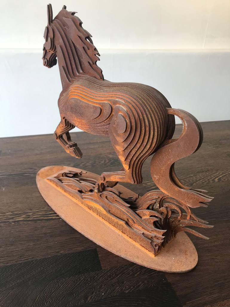 Original Contemporary Horse Sculpture by Alex Lidagovsky
