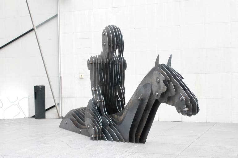 Original Abstract Horse Sculpture by Alex Lidagovsky