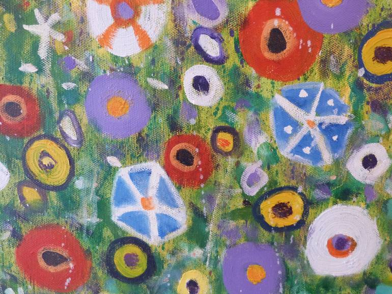 Original Abstract Floral Painting by David Moore