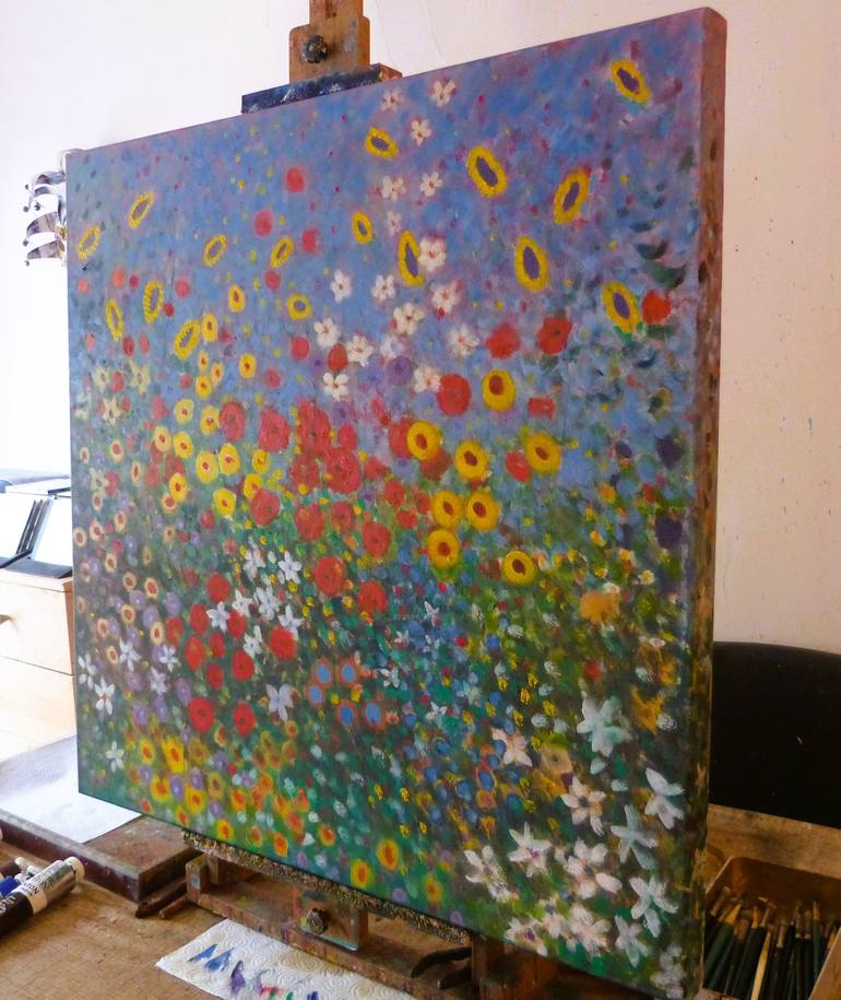 Original Contemporary Floral Painting by David Moore