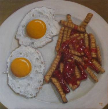 Eggs and Chips with Tomato Sauce thumb
