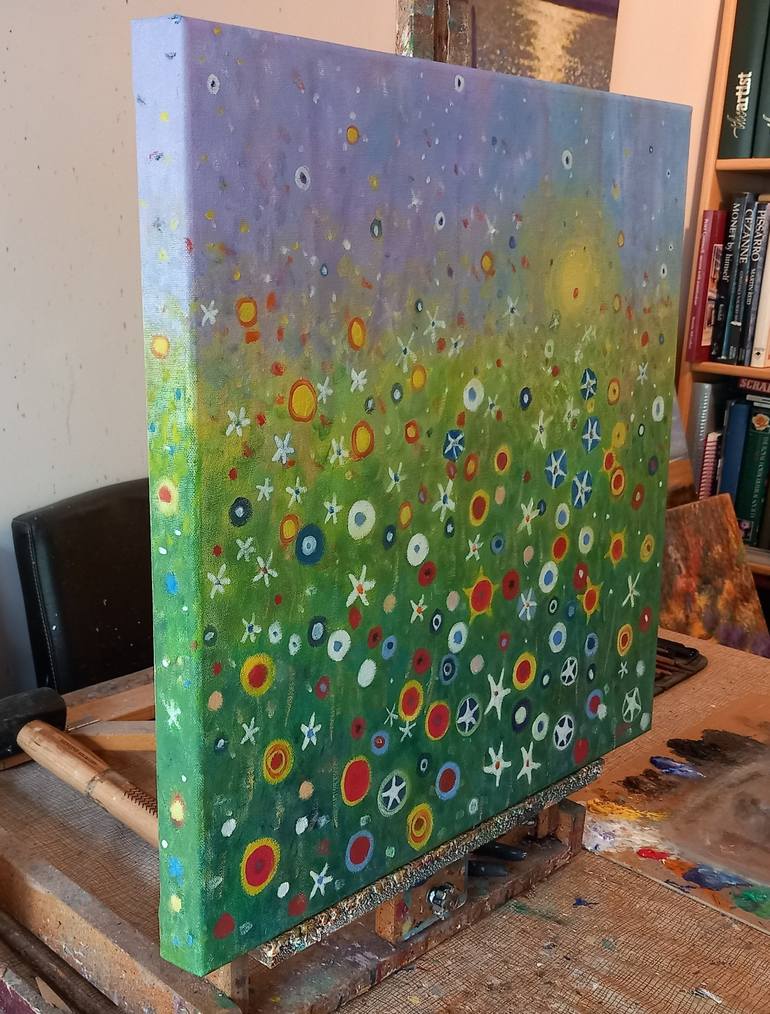 Original Abstract Floral Painting by David Moore