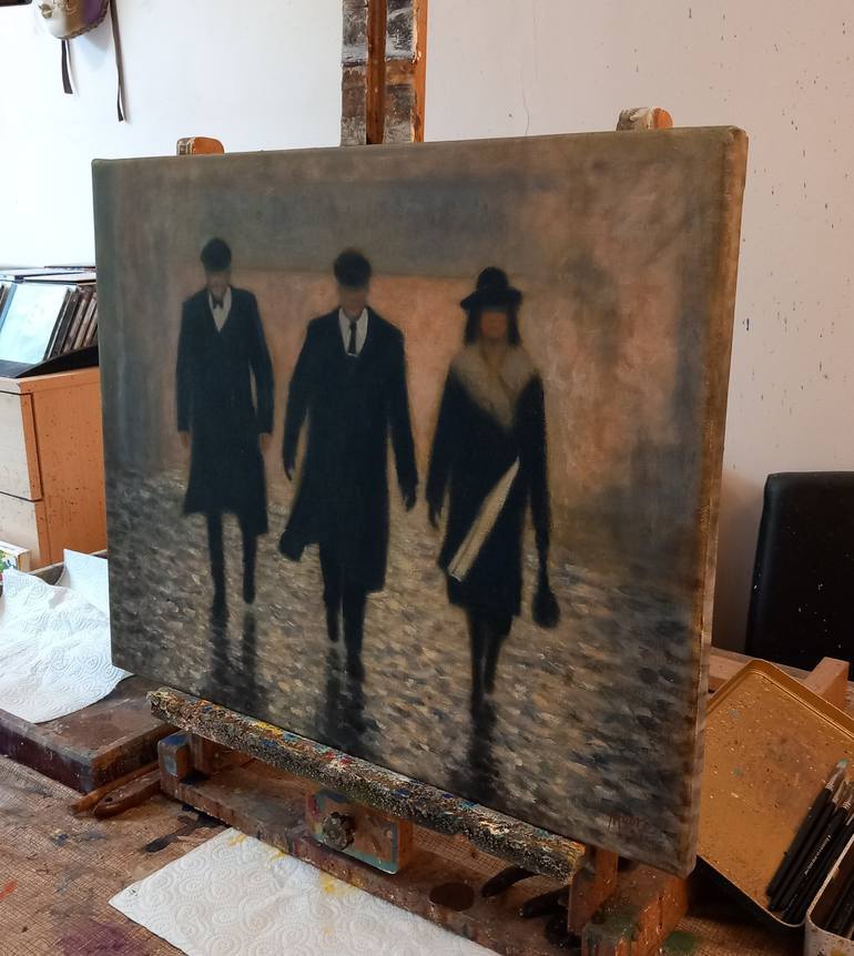 Original Contemporary People Painting by David Moore