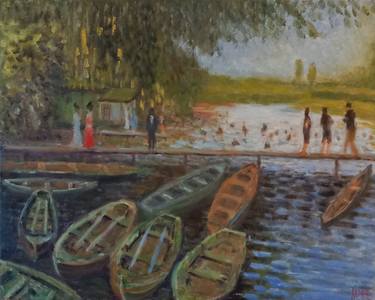 Bathers at La Grenouillere after Monet thumb