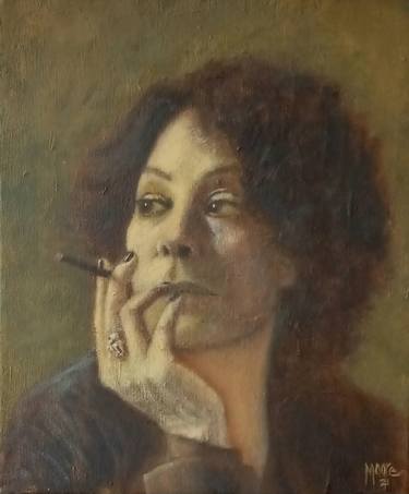 Original Portraiture Women Paintings by David Moore