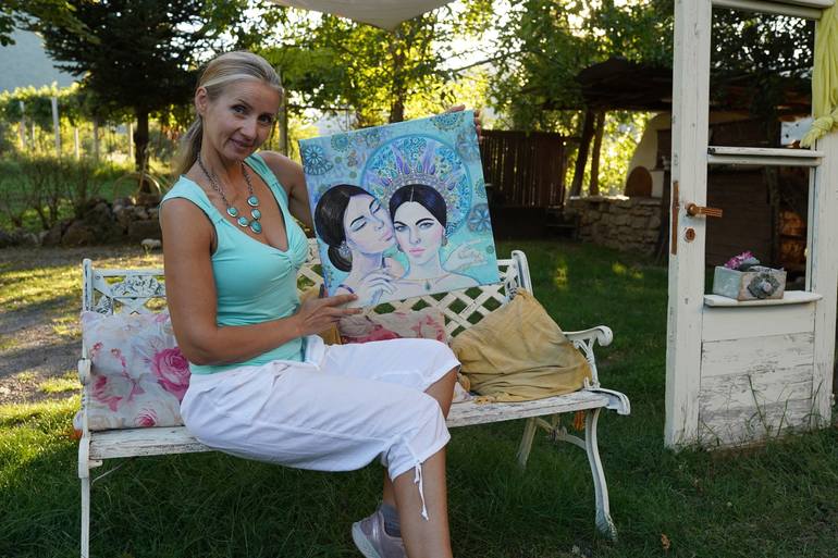 Original Portrait Painting by Iryni Art