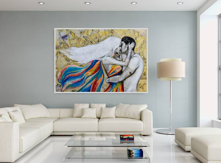 Original Modernism People Painting by Iryni Art