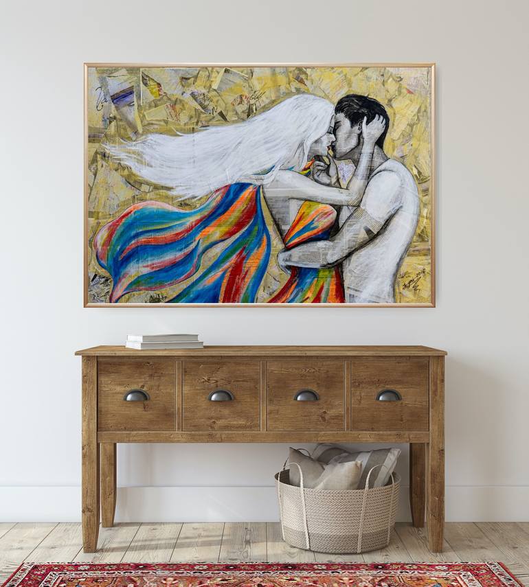 Original Modernism People Painting by Iryni Art