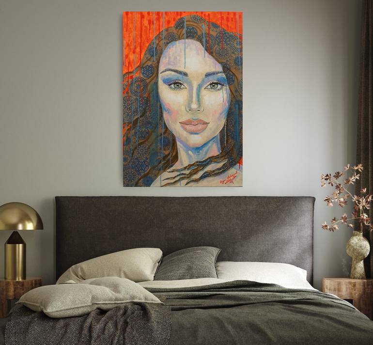 Original Abstract People Painting by Iryni Art