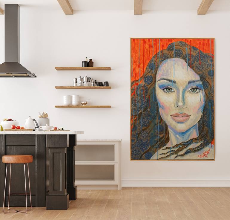 Original Abstract People Painting by Iryni Art