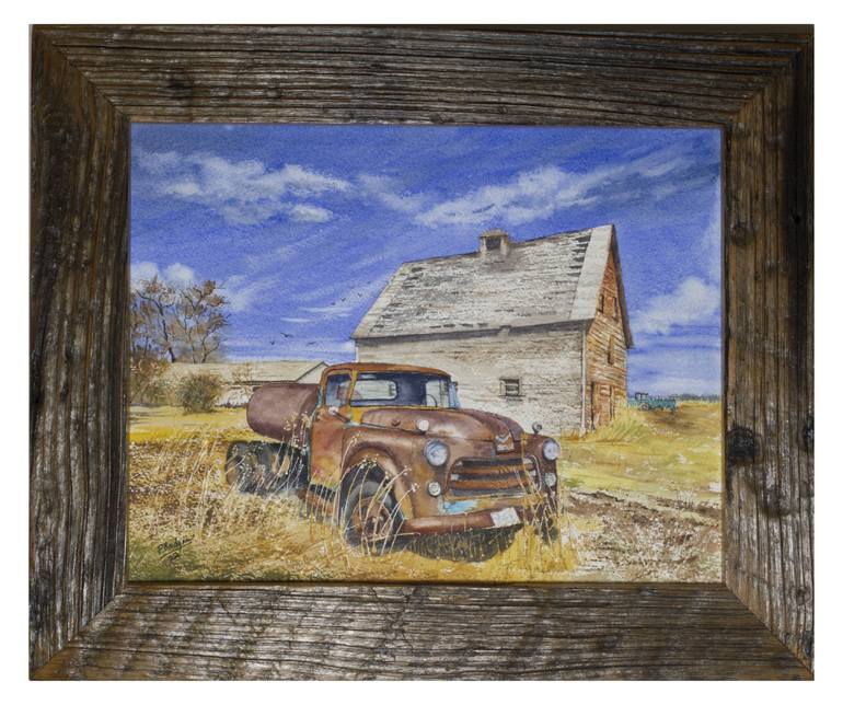 Original Car Painting by Paula Bridges