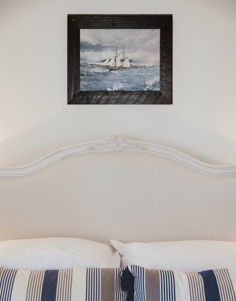 Original Impressionism Boat Painting by Paula Bridges