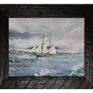 Ship in Stormy Seas Framed