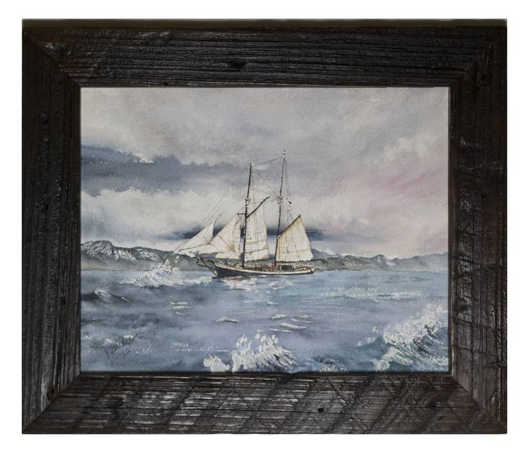 Original Boat Painting by Paula Bridges