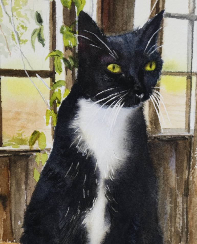 Original Impressionism Animal Painting by Paula Bridges