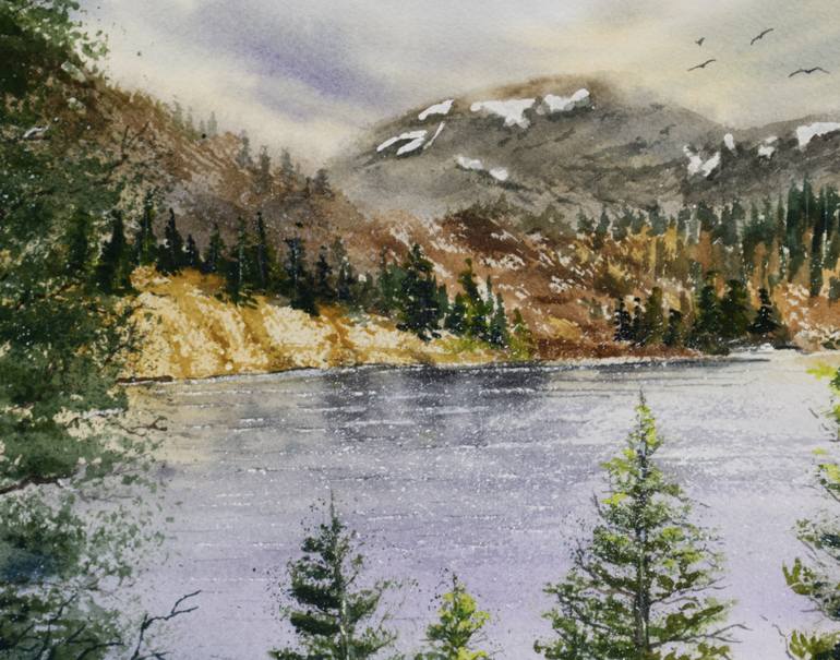 Original Expressionism Landscape Painting by Paula Bridges