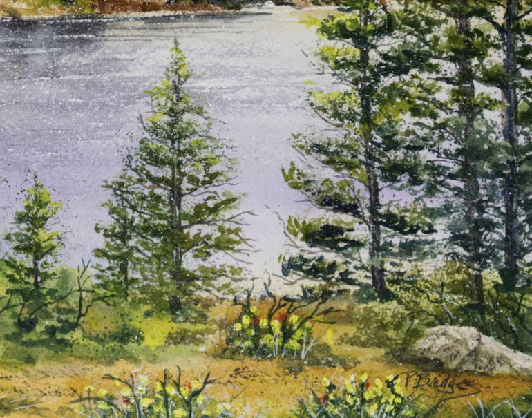 Original Expressionism Landscape Painting by Paula Bridges
