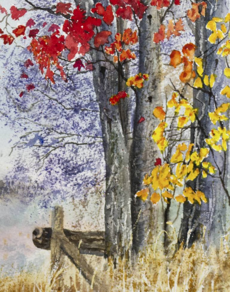 Original Impressionism Landscape Painting by Paula Bridges