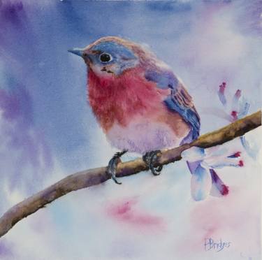 BlueBird in Watercolor 10x10 thumb