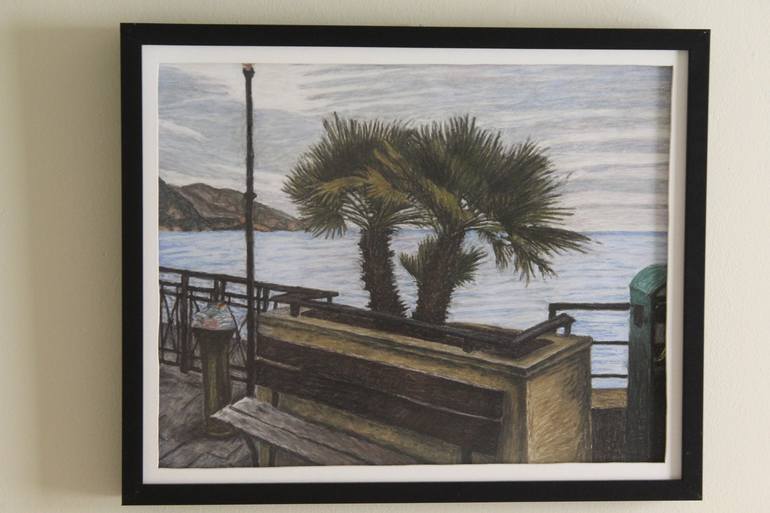 Original Realism Seascape Drawing by Christopher Leonick