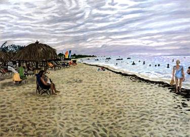 Original Realism Beach Paintings by Christopher Leonick