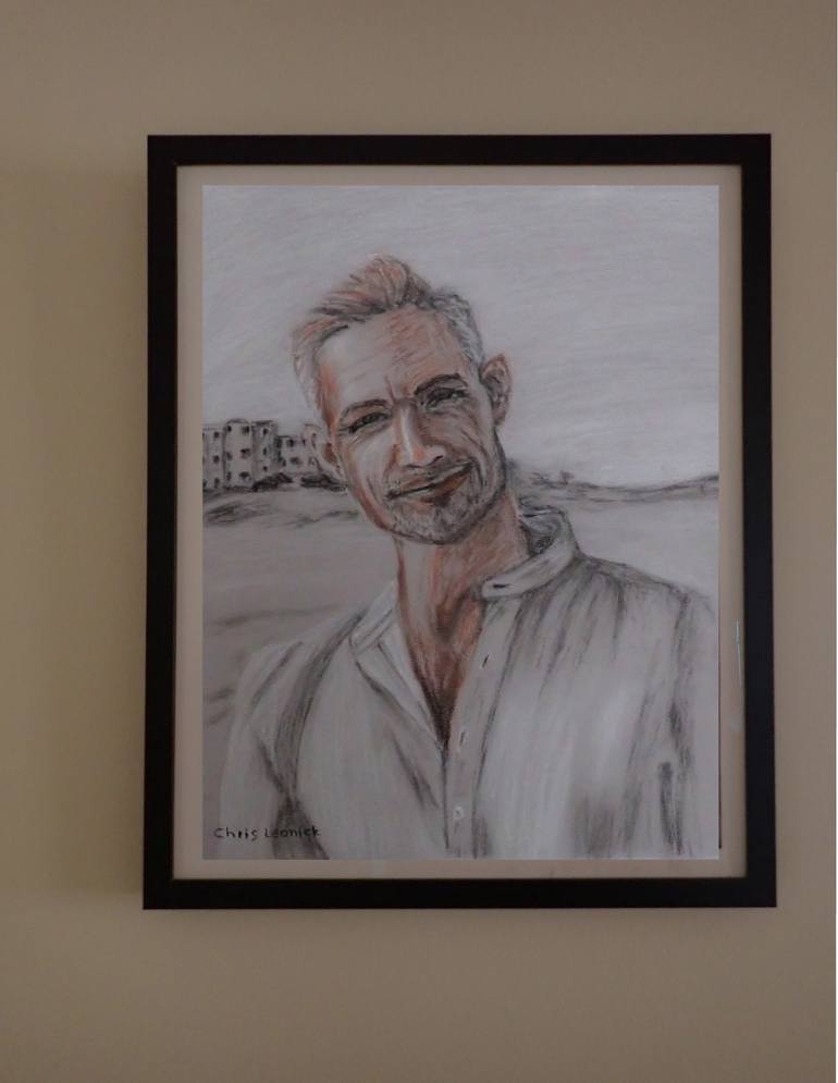 Original Realism Men Drawing by Christopher Leonick