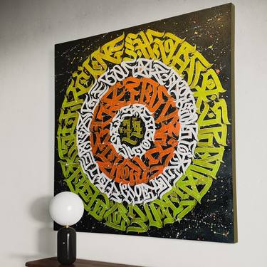 Original Abstract Calligraphy Paintings by BURNZY ART