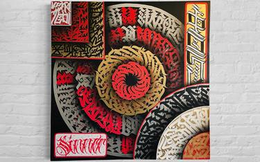 Original Art Deco Calligraphy Paintings by BURNZY ART