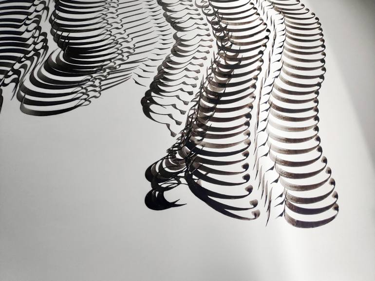 Original Abstract Calligraphy Mixed Media by Aragorn Boulanger