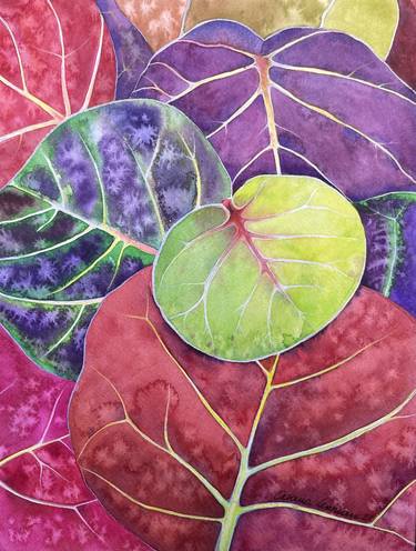 Original Contemporary Botanic Mixed Media by Oksana Lerman