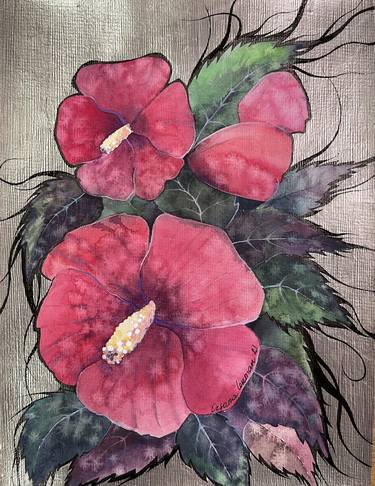 Original Figurative Botanic Painting by Oksana Lerman