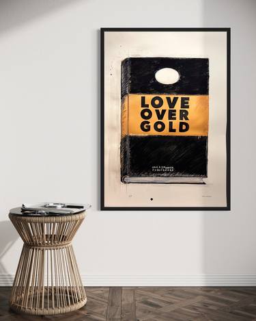 LOVE OVER GOLD ▫️ Black / Gold ▫️ Large scale drawing thumb