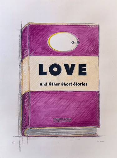 Original Color Field Painting Love Drawings by Viola Winokan