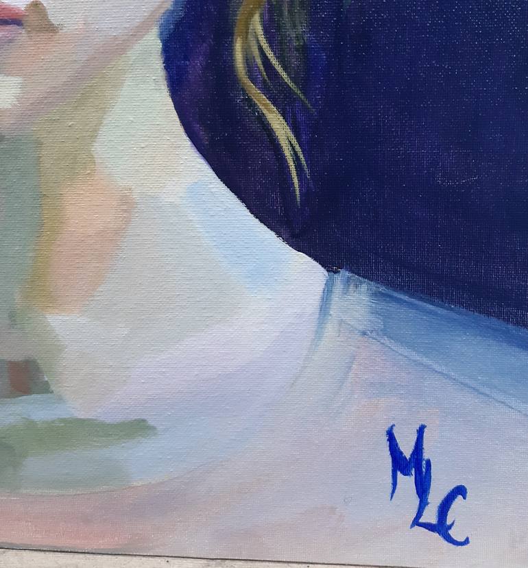 Original Abstract Expressionism Women Painting by Monica Le Crom