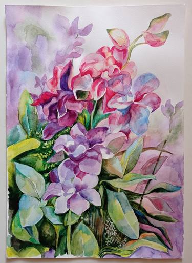Original Floral Painting by Kateryna Hryhorenko
