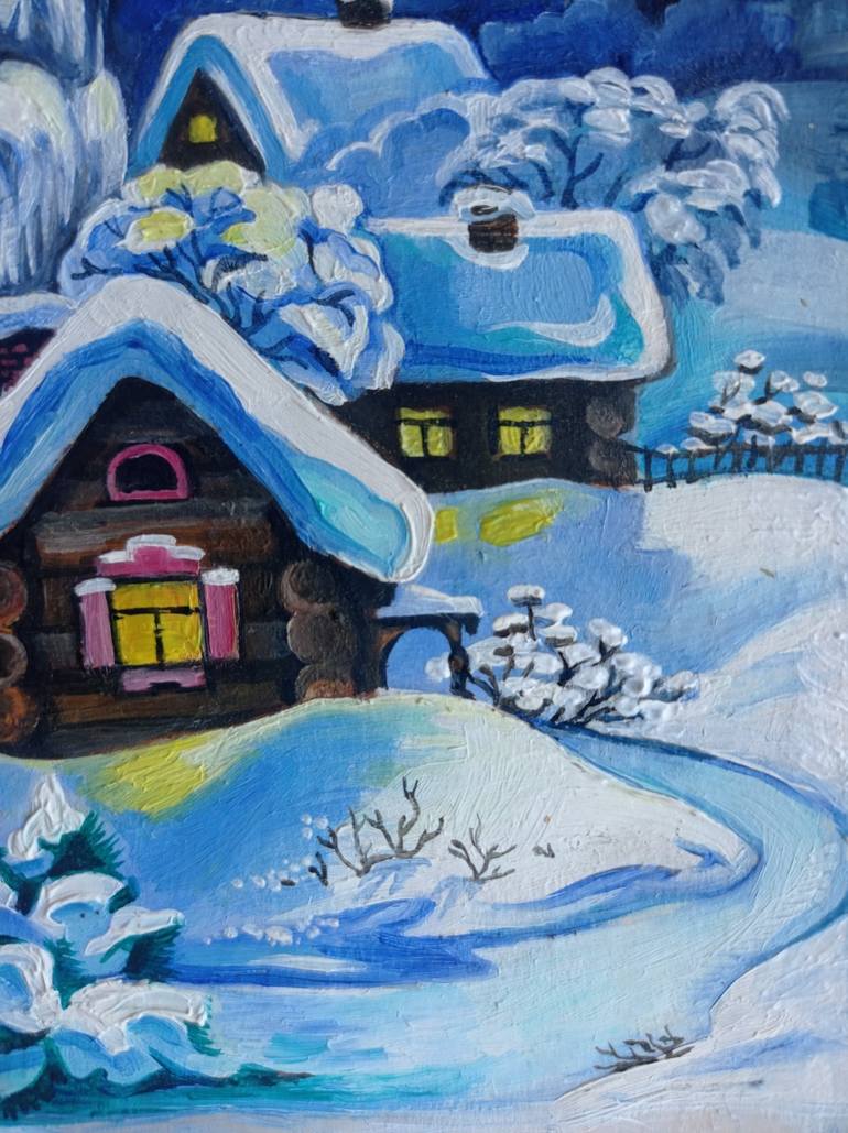 Original Illustration Landscape Painting by Kateryna Hryhorenko