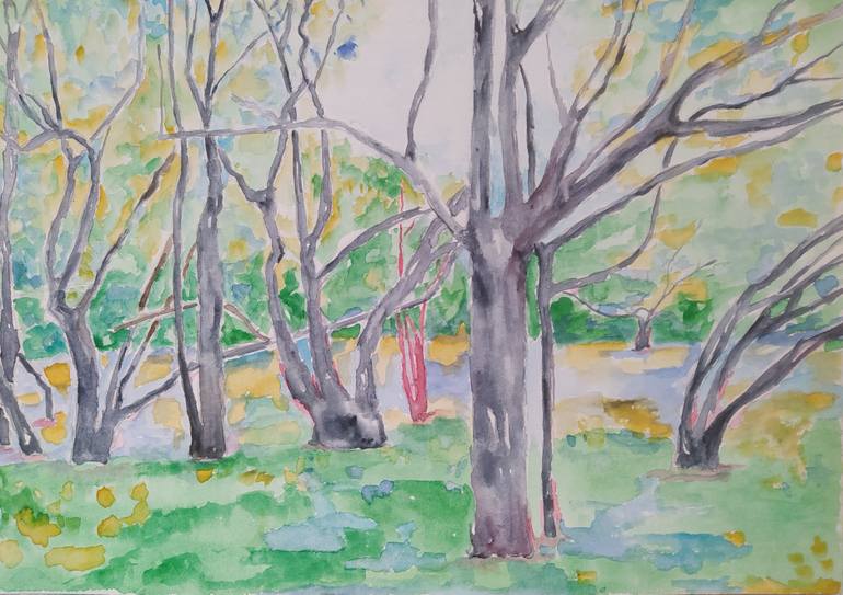 Original Expressionism Landscape Painting by Gerardo Ibarroa Naumov