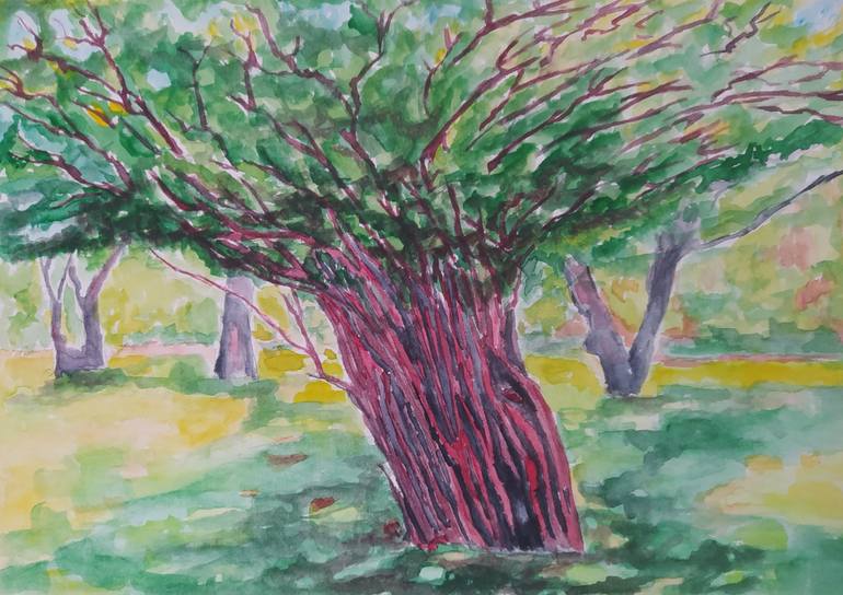 Original Expressionism Landscape Painting by Gerardo Ibarroa Naumov