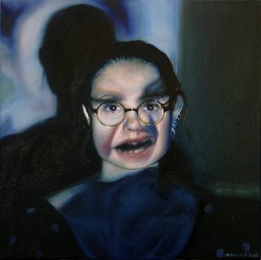 Original Photorealism Portrait Paintings by Núria Farré Abejón