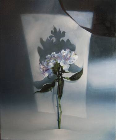 Original Floral Painting by Núria Farré Abejón