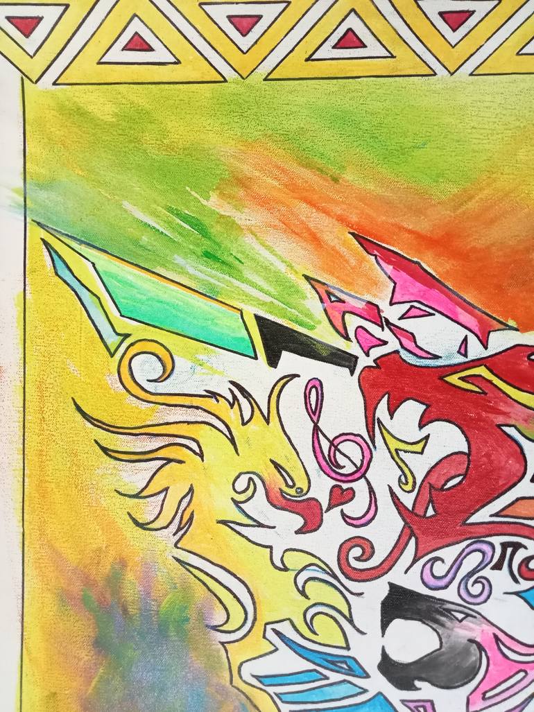 Original Art Deco Fantasy Painting by Vinod Sidharthan