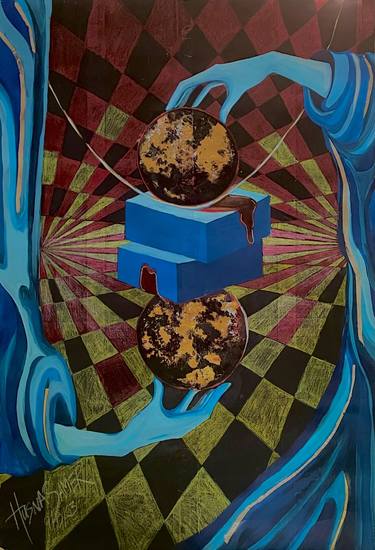 Original Abstract Expressionism Abstract Mixed Media by Husna Samer