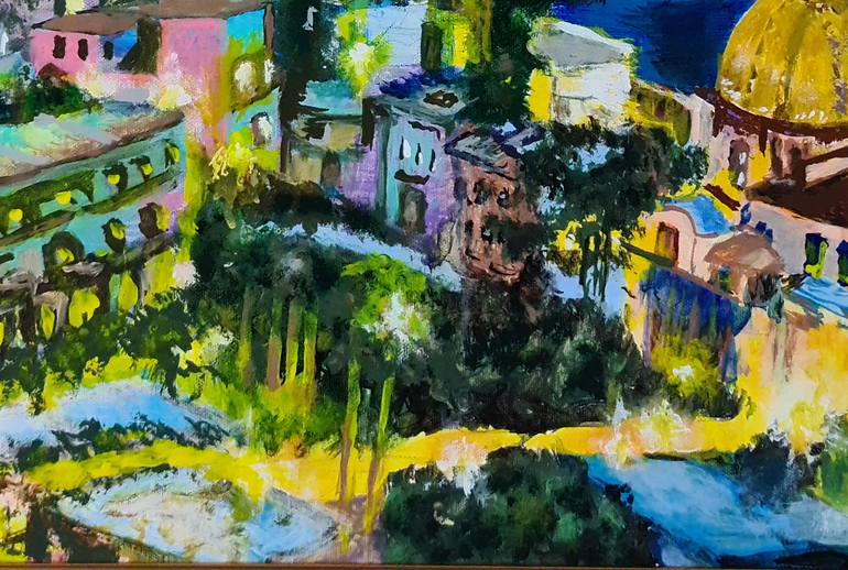 Original Figurative Cities Painting by Sigit Pramadi