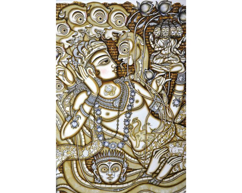 Original Contemporary Religion Paintings by Santosh Kumar