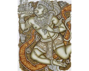 Original Contemporary Classical Mythology Painting by santosh kumar