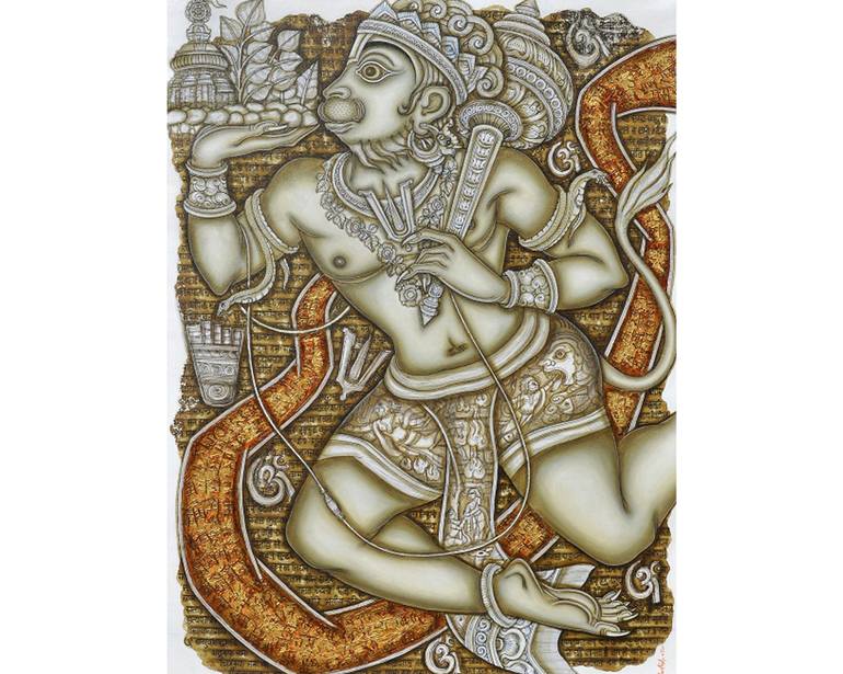 Original Contemporary Classical Mythology Paintings by Santosh Kumar