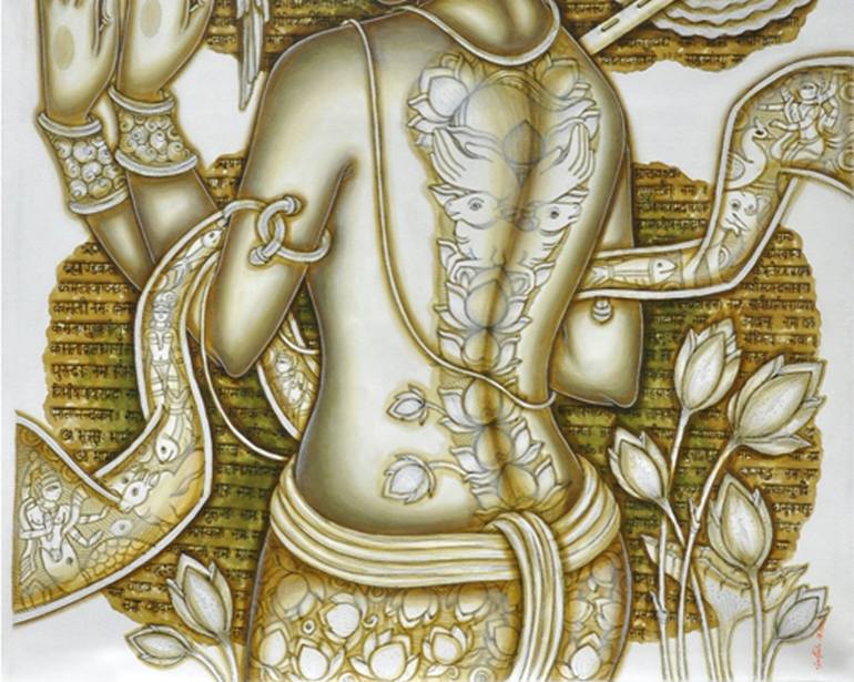 Original Contemporary Classical Mythology Painting by santosh kumar