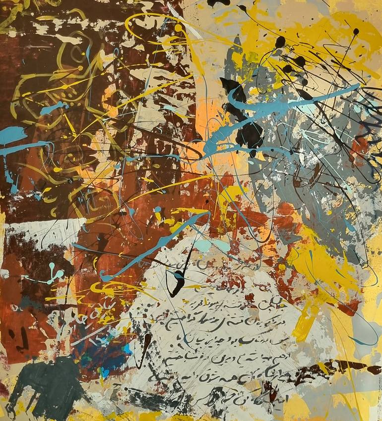 Original Abstract Expressionism Abstract Painting by shaghayegh charoosi